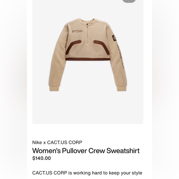 Nike x CACT.US CORP Travis Scott Collab Women's Pullover Crew Sweatshirt - Picture 11 of 11